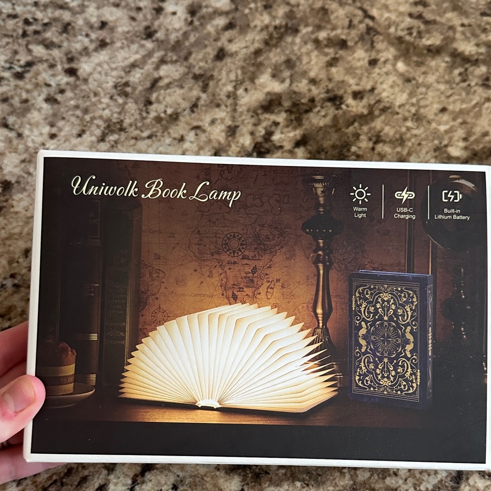 Univolk Book Lamp with Warm Light